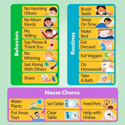 Kids Routine, Chore & Behavior Tracker for Daily Responsibilities