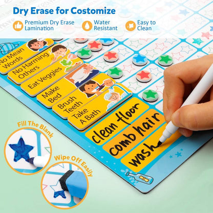 Kids Routine, Chore & Behavior Tracker for Daily Responsibilities
