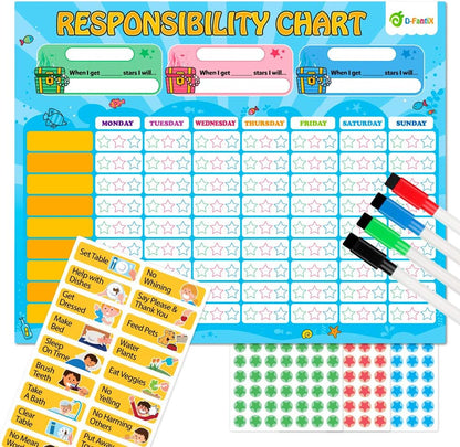 Kids Routine, Chore & Behavior Tracker for Daily Responsibilities