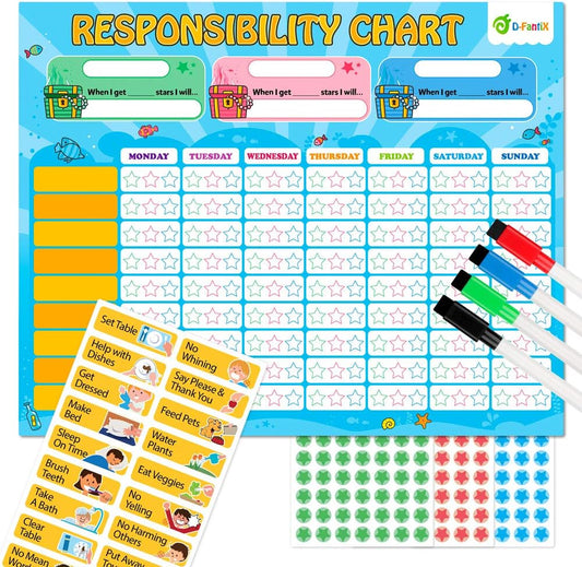 Kids Routine, Chore & Behavior Tracker for Daily Responsibilities