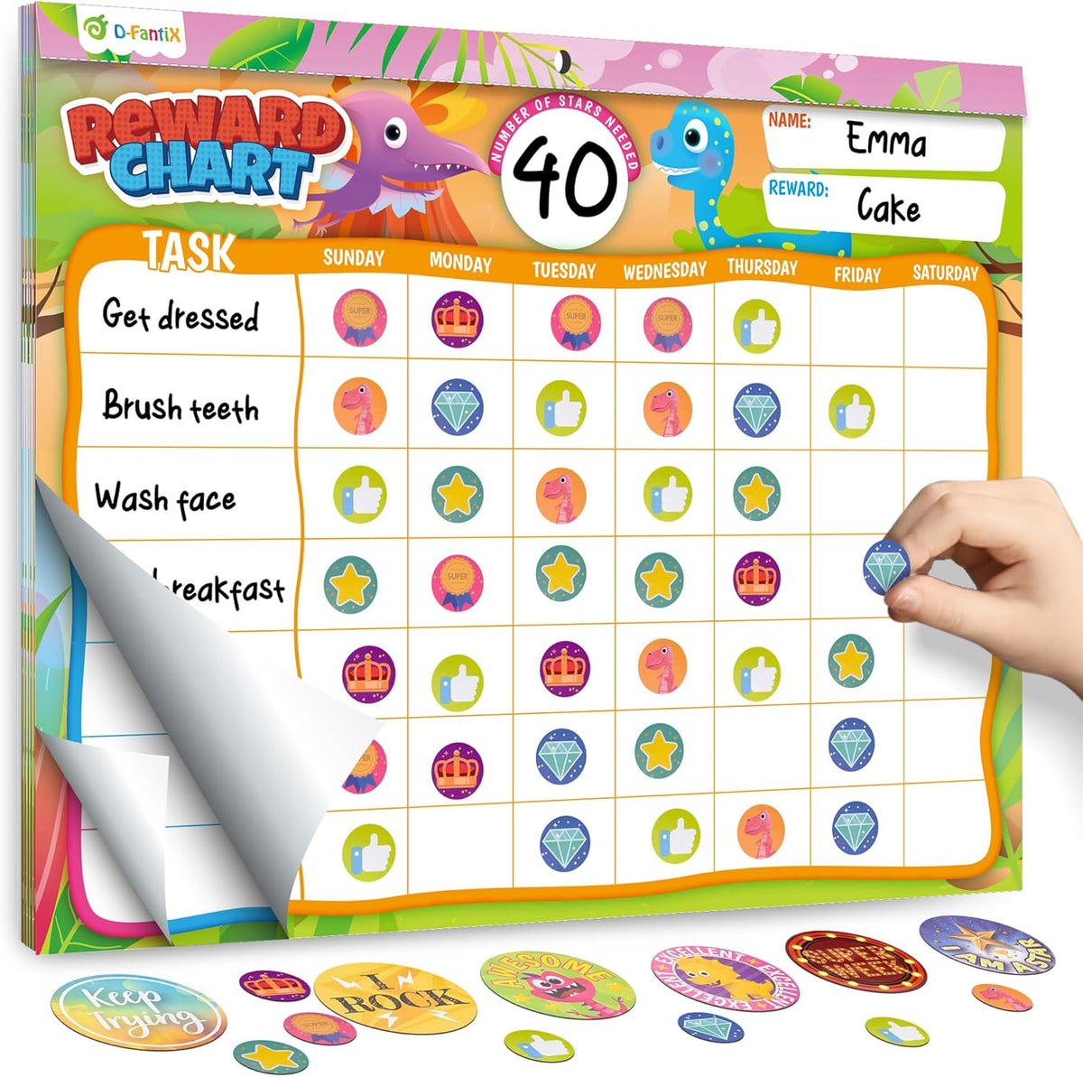 Kids Behavior & Responsibility Chart with 2,328 Reward Stickers