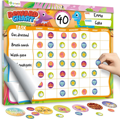 Kids Behavior & Responsibility Chart with 2,328 Reward Stickers